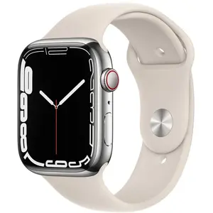 Apple Watch Series 7 (2021) GPS + Cellular 45 mm - Acier inoxydable Ar... pas cher