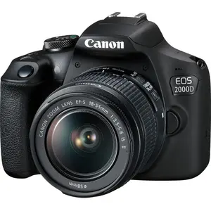 Reflex EOS 2000D - Noir + Canon EF-S 18-55 mm f/3.5-5.6 IS II + 75-300... pas cher