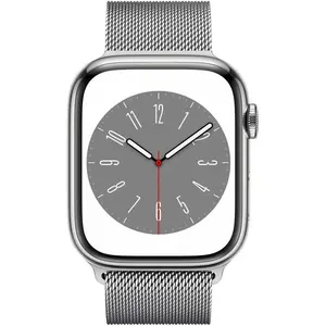 Apple Watch Series 8 (2022) GPS + Cellular 45 mm - Acier inoxydable Ar... pas cher