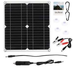 AUTREMENT Kit de panneaux solaires 200W avec contrôleur 60A chargeur USB 12V Portable pour batterie Camping Car bateau RV   200W Solar Panel