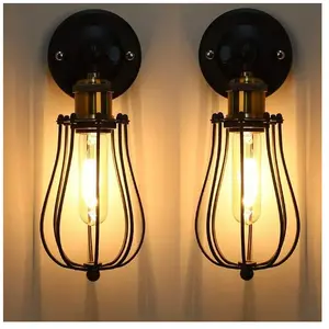 AXHUP E27 Lampe Murale Industrielle Style Vintage Plafonnier Eclairage Décor... pas cher