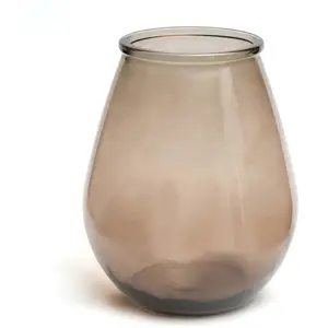 Bazar Bizar Vase en verre recyclé beige H35 pas cher