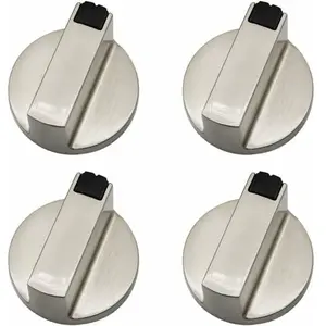 AYXHY Bouton Cuisinière à Gaz - Lot de 4 Boutons de Commande en Métal 6 mm pour Four et Cuisinière pas cher