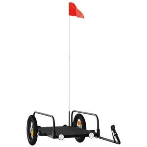 VIDAXL Meilleures Remorque de vélo-Remorque de marchandises-noir 122x5... pas cher