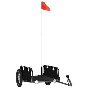 VIDAXL Meilleures Remorque de vélo-Remorque de marchandises-noir tissu... pas cher