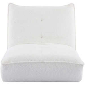 HOMIFAB Fauteuil lounge en tissu bouclé beige - Matis TU pas cher