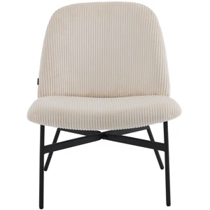 HOMIFAB Fauteuil en velours côtelé beige - Petra TU pas cher