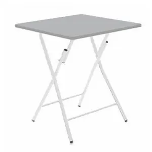 PEGANE Table Pliante Grise, 60 x 60 x 75 cm