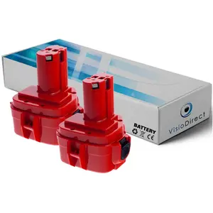 Comparateur de prix : Lot de 2 batteries type 1235 pour Makita 3000mAh 12V - Visiodirect -