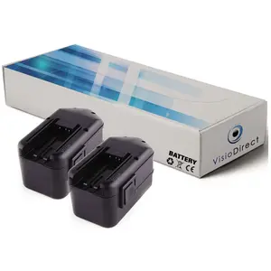 Comparateur de prix : Lot de 2 batteries pour Milwaukee 0901-28 perceuse visseuse 3300mAh 18...