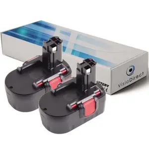 Comparateur de prix : Visiodirect Lot de 2 batteries type 2607335533 pour Bosch 3000mAh 14.4V
