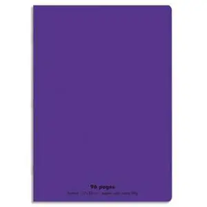 VISIODIRECT Lot de 10 Cahiers piqûre, 96 pages, Grands carreaux Seyès, Format 21 x 29,7 cm, Couverture polypro VIOLET pas cher
