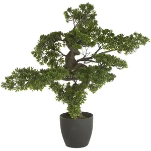 Comparateur de prix : PEGANE Bonsai artificiel géant avec pot en PLASTIQUE/CIMENT - Dim : H 80 x L 80 x P 60 cm