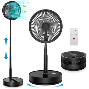 Ventilateur sur Pied Portable Silencieux 9 Noir Ventilateurs avec Tlcommande 4 Vitesses/Timer - Oscillant Fan VENTILATEUR