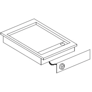 Non communiqué Plancha Encastrable Electrique Plaque Lisse Chromée 7 kW Combisteel pas cher