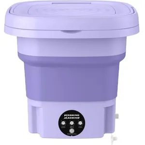AUTREMENT OEMG Mini Machine Laver Pliante 8L Violet Violet Lumire Stri...Vendu parcdiscount