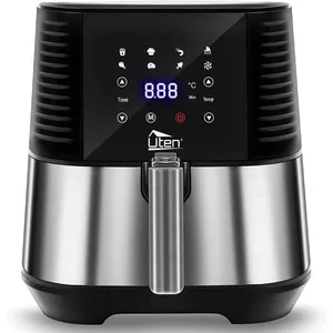 Friteuse Sans Huile Électrique 5.5L - Uten - Friteuse Sans Huile 5.5L-7 programmes, Écran Tactile LED,1700W,Minuteur et Réglateur pas cher