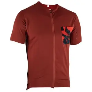 Maillot VTT manches courtes Leatt Trail 3.0 Lava rouge- L pas cher
