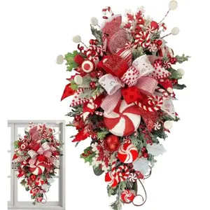 50Pcs Décorations Bonbons Noël Acrylique - Ornements Rouges Et Blancs Pour Sapin De Noël Et Fêtes