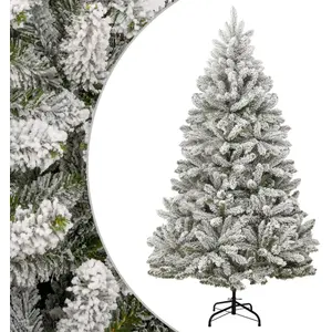 LIIYIELA Sapin De Noël Artificiel À Charnières Avec Neige Floquée 270 Cm pas cher