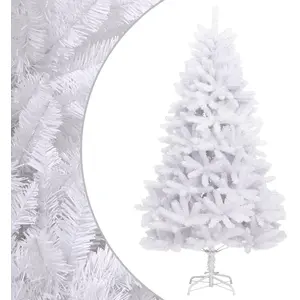 LIIYIELA Sapin De Noël Artificiel À Charnières Avec Support Blanc 240 Cm pas cher
