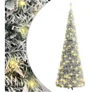 LIIYIELA Sapin De Noël Artificiel Escamotable Avec Neige Floquée 150 Led pas cher
