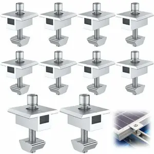 TKAAKT 10 Pièces Support De Panneau Solaire En Aluminium, Bornes Centr...Vendu parmanomano