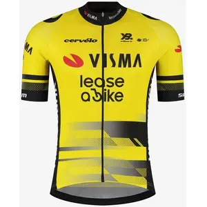 YellowB TEAM VISMA LEASE A BIKE Maillot manches courtes 2025 pas cher