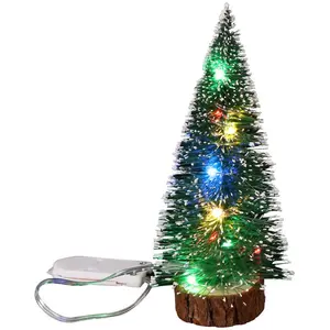 ghhshjhlk Mini Arbre De Noël avec Lampe Idéale pour La Décoration De V...