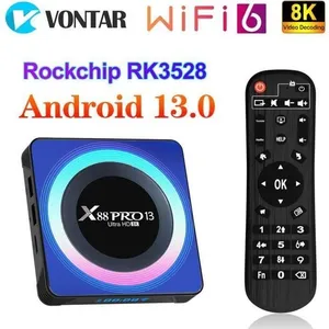 NAPASA X88 Pro 13 TV BOX Android 13 RK3528 4 Go 32 Go 5G Wifi 8K HD Wifi6 Dcodeur Lecteur multimédia Youtube NeflixVendu parcdiscount