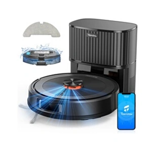 Aspirateur robot et laveur Teendow D10S MAX 2 en 1 avec station de vid...