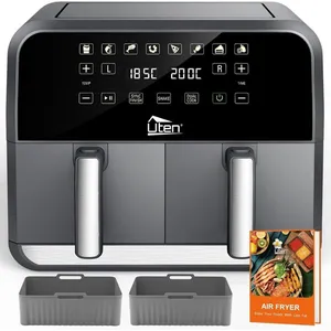 UTEN Friteuse Sans Huile 8L 1700W - 8 Programmes - Écran LED Tactile - 2 Tapis En Silicone - SYNC FINISH pas cher