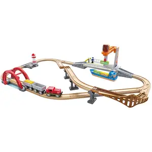 Comparateur de prix : Hape Circuit de train de cargaison avec port maritime