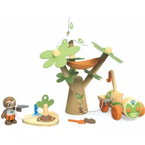 Hape - L’arbre éolienne et voiture électrique d’Aria Multicolore taille unique pas cher