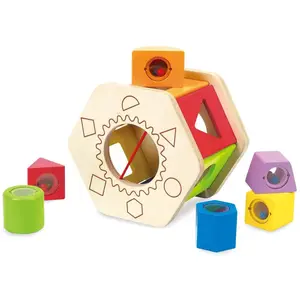 Comparateur de prix : Boîte à formes en bois Shake and Match Hape