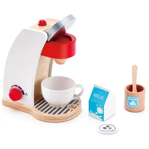 Hape - Dinette en bois - machine à café avec accessoires - HAPE pas cher