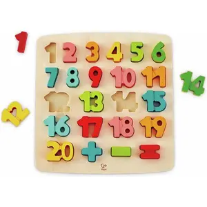 Hape Puzzle chiffres et calcul bois E1550 pas cher