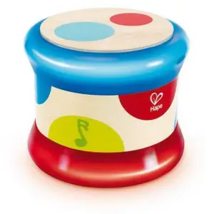 Comparateur de prix : Jouet d'éveil musical en bois - Tambour de bébé - HAPE - Rouge - Extérieur - 3 x AA