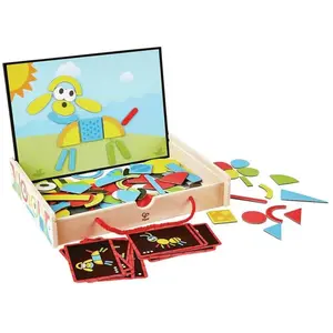 Hape - Jeux de construction en bois - E1631 - Coffret artistique magnetique