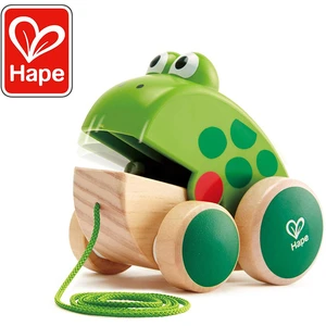 Comparateur de prix : Jouet à tirer ou à pousser Hape Grenouille en bois