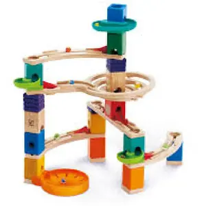 Comparateur de prix : Circuit de billes - HAPE - Quadrilla - 44 pièces - Beige et multicolore