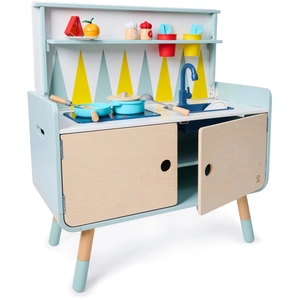 Comparateur de prix : Hape - Commode/Cuisine enfant équipée 2 en 1 en bois PLAY FURNITURE
