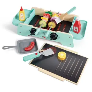 Hape - Barbecue et Plancha en Bois Interactif pas cher