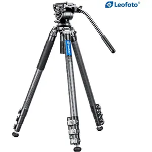 Leofoto Manba LVM-324C+BV-10 (Carbone, Métal), Trépied, Noir