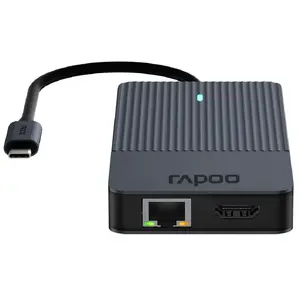 Comparateur de prix : Rapoo Adaptateur USB-C Multiport 10-en-1, Gris