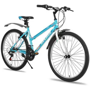 Hiland BAMCBASE 24 Pouces VTT, Cadre Acier Haute résistance 21 Vitesses VTT, V-Brake Hardtail VTT-GrisVendu parcdiscount
