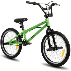 Hiland 20" Kids BMX Freestyle Bike avec 2 repose-pieds en acier et roue libre, rotation à 360 degrés-VertVendu parcdiscount