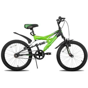 Vélo de montagne à suspension totale HILAND pour enfants, 20", pour les 7 à 13 ans, avec ailes-VertVendu parcdiscount