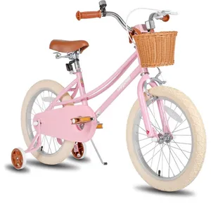 JOYSTAR Vélo pour fille 5-9 ans 18 pouces roues dentraînement et pan... pas cher