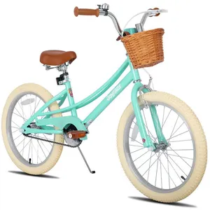 HILAND JOYSTAR Vélo pour filles 7-13 ans, vélo pour enfants 20 pouces avec béquille, Vert
